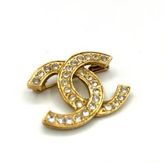 【鑑定済み】正規品 シャネル CHANEL ココマーク ラインストーン ブローチ