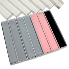 【デッドストック】ネックレス用 ベロア風ケース 7個セット（グレー4個・ピンク2個・ブラック1個）