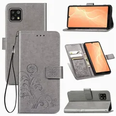 【在庫処分】(四つ葉のクローバーグレー) ノートブック型携帯電話保護カバー多機能携帯電話ホルスター財布携帯電話ホルダーバンプパターンテクスチャ耐久性摩擦耐性携帯電話ケース男性と女性に適した多色オプション 手帳型 手帳型 ケース ケース SHG07 6s sen