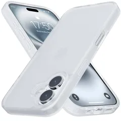 【新着商品】黄変防止 ワイヤレス充電対応 米軍MIL規格 指紋防止 スマホケース ケース ケース iPhone iPhone 16 16 滑り止め 耐衝撃 [WHTMM] 半透明 マット感 (半透明) iPhone16