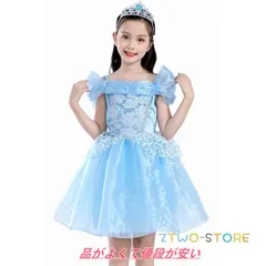 子供服 衣装 コスプレ ドレス シンデレラ風 ドレス 誕生日 プレゼント パーティー お姫様 ハロウィン クリスマス ワンピース セット(DR19-3)WAJ01