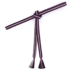 帯締め 草木染 重打組 紫 白 正絹 並尺 組紐 からく 日本製 カジュアル お洒落着 着物 和装 大人可愛い 上品 エレガント シン No.10-6836