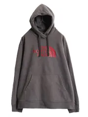 【お得なクーポン配布中!】 US企画 ノースフェイス プリント スウェット フード パーカー メンズ XL 古着 The North Face プルオーバー トレーナー アウトドア グレー