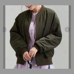 【Sサイズ・極美品】green label relaxing　中綿ミリタリーブルゾン　オリーブ　タグ無し