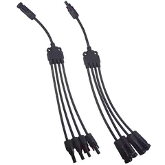 【新品】 Leehitech ソーラー延長ケーブル ソーラーパネル 分岐コネクター Y字型1 to 4 (M/4F+ F/4M) ソーラーパネル 分岐並列専用ケーブル 防水、防塵、耐久性、耐摩耗性、高耐候性 、ソーラーパネル間の並列接続に使用 （1セット)のサムネイル