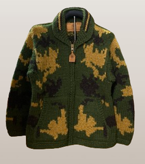Canadian Sweater カウチンセーター グリーン×イエロー