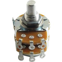 ポット Potentiometer - Alpha, Audio, Dual, 3/8" Bushing, A100 kΩ