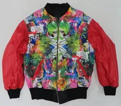 【中古】アウターウェア(女性アイドル) E-girls E.G. SMILE MA-1 レッド/ブラック Sサイズ EG ONLINE STORE限定