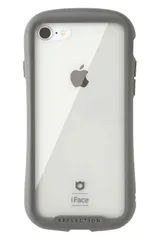 iFace Reflection iPhone SE(第3世代/第2世代)/8/7 ケース クリア 強化ガラス (グレー)【アイホンse3 se2 アイフォーン8 カバー 透明 耐衝撃 米国MI [iPhone SE(第3世代/第2世代)/8/7専用・グレー]