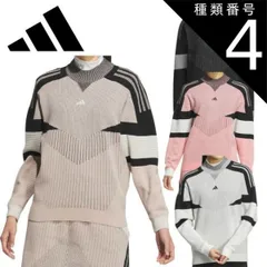 種類4：L/ブラック（IM7207） アディダスゴルフJSC22 アーカイブ グラフィック モックネック 長袖セーターレディース ゴルフ ウェア「ADIDAS GOLF JSC22」2024年秋冬モデル