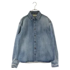 SAINT LAURENT PARIS (サンローランパリ) 23AW ロゴ刺繍 長袖デニムシャツ 長袖シャツ インディゴ 753029 Y07JAのサムネイル