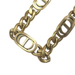 ディオール ネックレス レディース CDIcon チェーンリンク アクセサリー 小物 アジャスター付き Dior    ゴールド 約69g 美品【中古品】