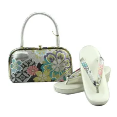呉服屋 紗織謹製 草履バッグセット 草履24.5cm 着物 正絹帯地 成人式 正月 正装 振袖 留袖 訪問着 附下 結婚式 結納 入学式 お祝い 卒業式 着付け フォーマル 女物 女性 婦人物 レディース 沙織 バック メール便不可 送料無料 送料込み