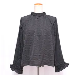 【美品】Hudson honey ハドソンハニー 袖プリーツプルオーバーブラウス  M 洗える /250528007