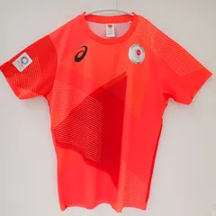 古着　asics アシックス　JOC OFFICIAL LICENSED PRODUCT Tokyo 2020 XLサイズ　JAPAN OLYMPIC TEAM オレンジ系　ジャパンオリンピック　東京オリンピック