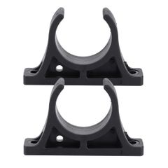 Alomejor 2Pcs パドルホルダー カヤック オールホルダー クリップ ボート/カヤック/カヌーなど パドル ロッドホルダー 押しポールクリップ 黒