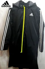 【美品】adidas アディダス ベンチコートジュニア 160cm 中綿 裏ボア《0818-13》