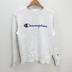 z■チャンピオン/champion  ロゴクルーネックスウェットトレーナー【M】白/men's/169【中古】■
