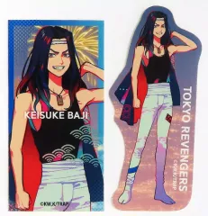 【中古】シール・ステッカー 場地圭介 ステッカーセット(2枚セット) 「まるくじ 東京リベンジャーズ 祭りver.」 小吉03