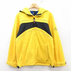 S/古着 トミーヒルフィガー 長袖 ブランド フリース ジャケット パーカー メンズ 90s ワンポイントロゴ 黄他 イエロー 25feb07 中古 アウタ
