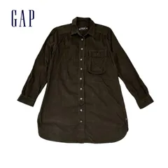 139◯ GAP コーデュロイ　ブラウン　シャツ　チュニック