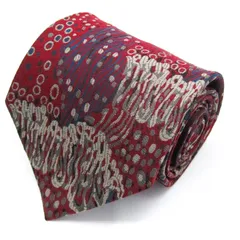 ピエールカルダン ブランド ネクタイ シルク 小紋柄 ドット柄 メンズ レッド Pierre Cardin 【中古】