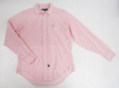 【送料無料】★ Polo by RALPH LAUREN ★ポロ ラルフローレン メンズ ボーイズ 長袖 シャツ カラーポニー 緑タグ Size20 ピンク ［758-331-800_0522］