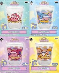 [중고] 글라스(캐릭터) 전 4종 세트 아트한 글라스 [이치반 복권 별의 커비 Twinkle Night] F상