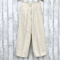 【 ZARA 】ザラ コットンリネン センタープレス スラックス
