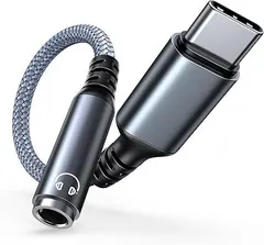 【在庫処分】Highwings イヤホンジャック 変換 タイプc type-c イヤホン変換 usb-c イヤホンジャック 3.5mm アダプター オーディオアダプタ ハイレゾ音質 高耐久ケーブ DAC搭載 ナイロン編み イヤホン ヘッドホン ヘッドセ