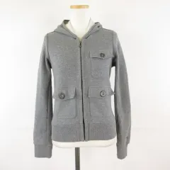 バーバリー ロンドン BURBERRY LONDON BLUE LABEL パーカー 長袖 裏起毛 ジップアップ グレー 38 *T784のサムネイル