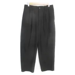 グローバルワーク GLOBAL WORK テーパードパンツ タックパンツ アンクル丈 無地 S 黒 ブラック /FF25