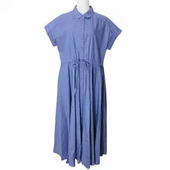 トゥービーバイアニエスベー To b. by agnes b. 18SS ロングシャツワンピース 半袖 ウエストマーク 38 M相当 紫 パープル X