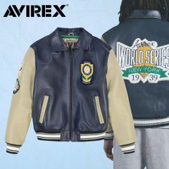 【タグ付希少】MLVINCE×AVIREX レザースタジャン L 緑橙 タグ付希少】MLVINCE×AVIREX レザースタジャン L 緑橙 - メルカリ