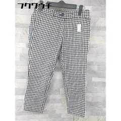 ◇ NATURAL BEAUTY BASIC ギンガムチェック スキニー パンツ サイズS ブラック ホワイト レディース 【中古】 【1103050004918】