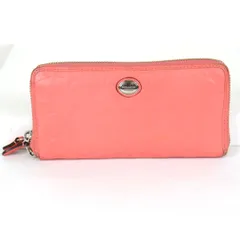 『USED』  COACH コーチ   シグネチャー 長財布  レザー ピンク