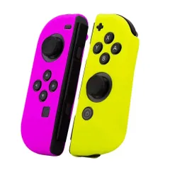 【人気商品】RDFJ Switch Joy-Con用 シリコンケース (L)/(R) カバー スイッチ コントローラ用 保護ケース キズ防止 滑り止め (左紫＋右黄)
