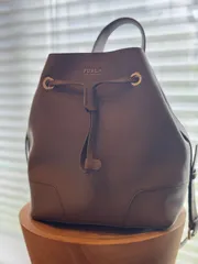 FURLA フルラ ステイシー 2wayショルダーバッグ 巾着 グレージュ