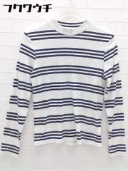 ◇ SENSE OF PLACE by URBAN RESEARCH ボーダー 長袖 ニット セーター サイズF ホワイト ネイビー レディース 【中古】 【1102020013134】