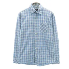 BURBERRY BLACK LABEL バーバリーブラックレーベル チェック柄 長袖 シャツ 1 ブルー 三陽商会 レディース 古着