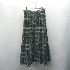 ◇ ⊇ ABITOKYO アビトーキョー<!-利用不可文字-!> チェック柄 ロング フレア スカート サイズ表記なし ブラック系 レディース E  【1410290038703】