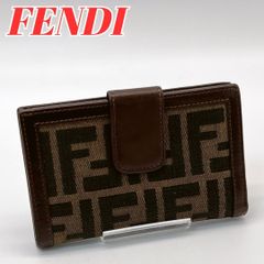 【箱付き】フェンディ 三つ折り財布 FFロゴ バゲット ロゴ エンボス ズッカ 箱付き】フェンディ 三つ折り財布 FFロゴ バゲット ロゴ