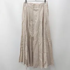 ◇ Θ◎●未使用● coca コカ ウエストゴム ロング フレアー スカート サイズONE SIZE ベージュ レディース E  【1506130013471】