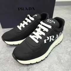 ★ PRADA プラダ ナイロン ビッグ ロゴ スニーカー ブラック メンズ レディース 5 24.5㎝ 25㎝ PAWNSHOPRiZ  パウンショップリズのサムネイル