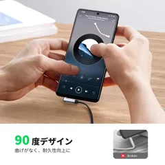 UGREEN オーディオケーブル aux ケーブル 片側L字 ステレオミニプラグ AUX 3.5mm 3極 オス-オス イヤホンジャック 2M