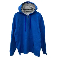 Champion ジップアップ 無地 スウェット パーカー XL ブルー チャンピオン 裏起毛 ワンポイント刺繍ロゴ 古着卸 アメリカ仕入 a709-5488