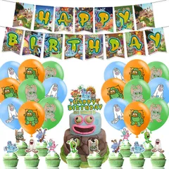 My Singing Monsters マイシンギングモンスター マンモット　子供 お祝い 写真 撮影 キャラクター モンスター パーティー 飾り バルーン 風船 ガーランド 新品 未使用 グッズ ハッピーバースデー 誕生日 バースデー イベント 装飾 豪華