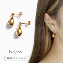 nei/nor 水滴ピアス ピアス レディース シンプル 金属アレルギー対応 【Nei/nor】（ネイナー） ゴールド 316L ステンレス PVD コーティング ピアス レディース 韓国ピアス【nnp-0010】【ピアス】