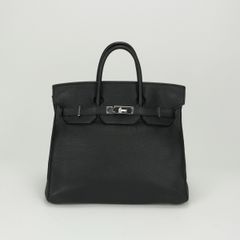 エルメス HERMES オータクロア32 オータクロア 32 バッグ トートバッグ トゴ ノワール ブラック 黒 シルバー金具
