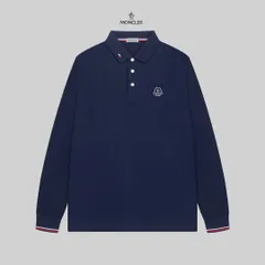 【本日限定特価】MONCLER メンズ ポロシャツ ロゴ入り カラー展開 ブラック/ホワイト/ネイビー M-3XL [本日特価|新品未使用品]